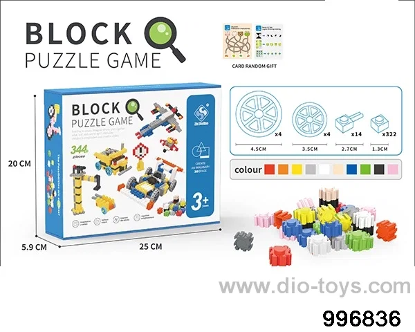 Building block toy in color box