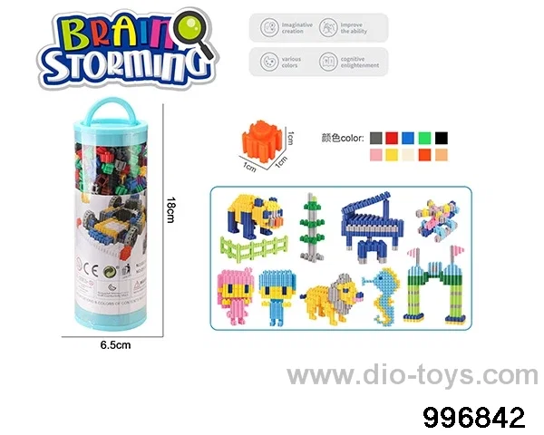 Building block toy in PVC Tin