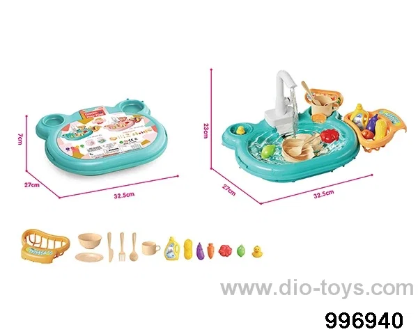 Electric water outlet children's water basin in paper card