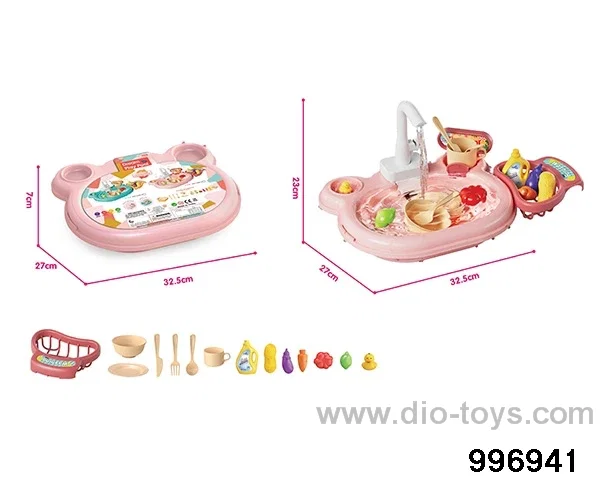 Electric water outlet children's water basin in paper card