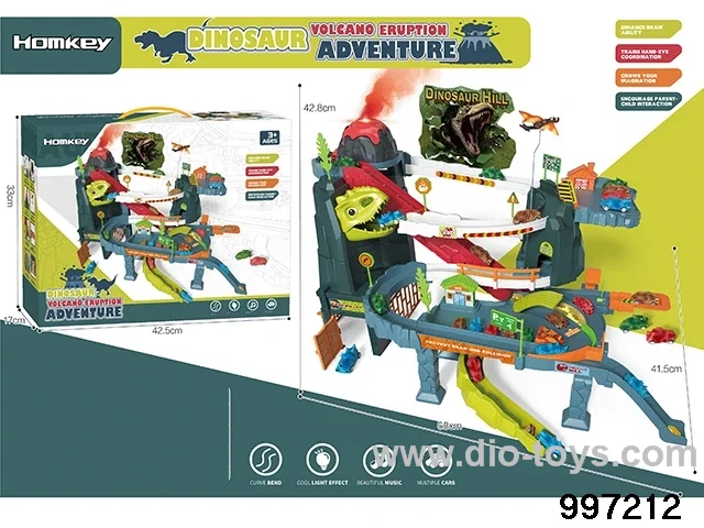 dinosaur volcano eruption adventure with 8pcs car