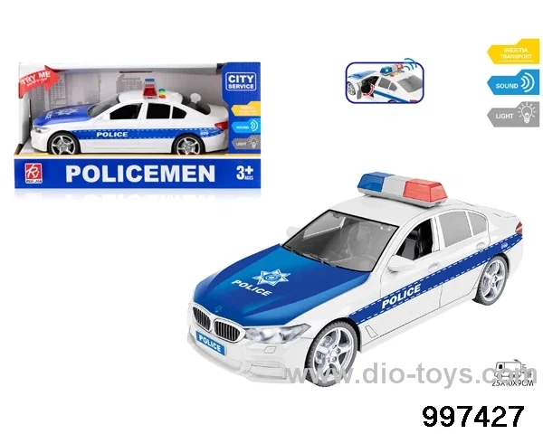 1:16 friction police car with light/sound