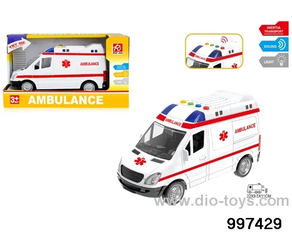1:16 friction ambulance with light/sound