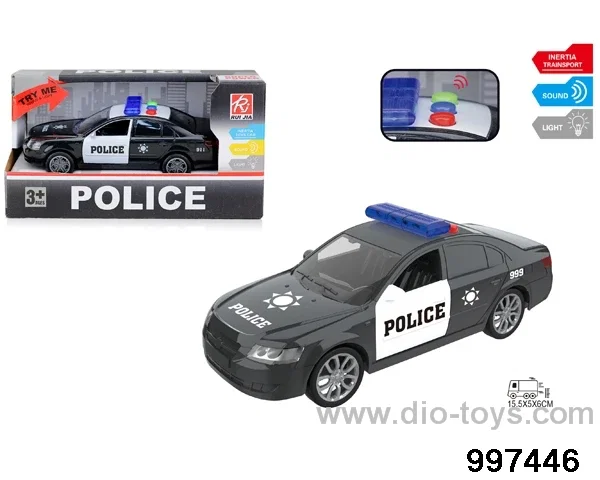 1:32 friction police car with light/sound