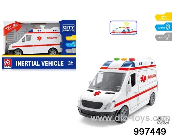 1:32 friction ambulance with light/sound