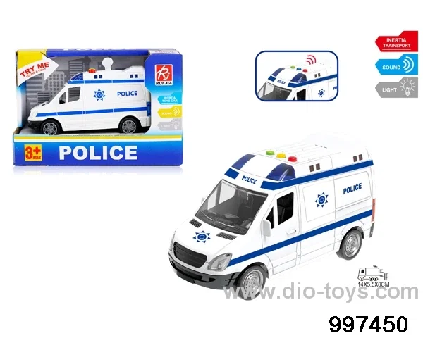 1:32 friction police car with light/sound