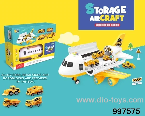 large-sized storage inertial airplane with sound and colorful flashing lights