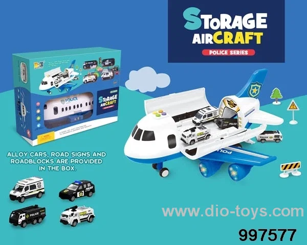 large-sized storage inertial airplane with sound and colorful flashing lights