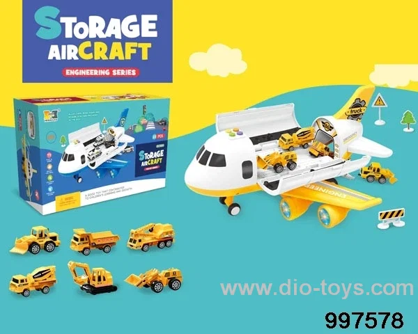 large-sized storage inertial airplane with sound and colorful flashing lights
