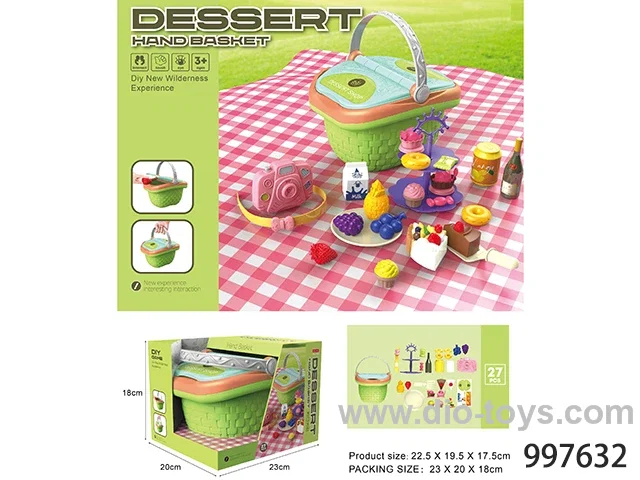 Dessert picnic basket in window box