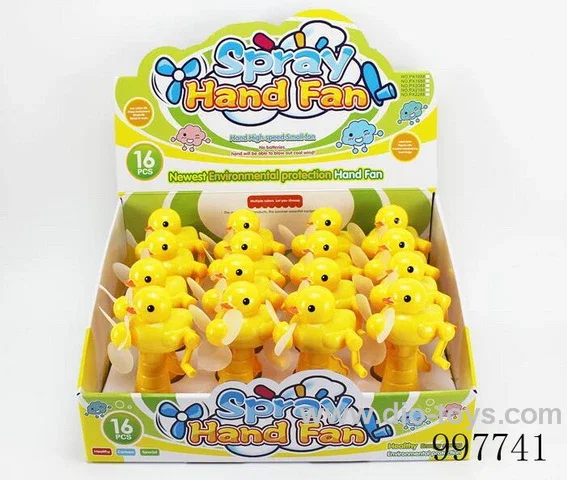 New Big Yellow Duck Hand Spray Fan - yellow