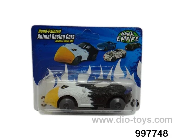 Friction/Pull Back Animal Sport Car- Eagle in Blister card