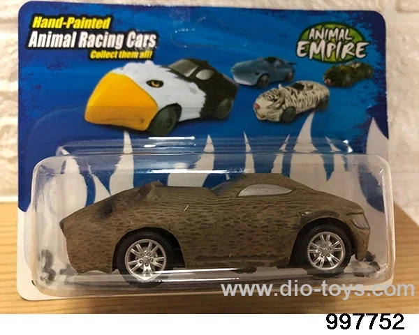 Inertia/rebound animal sports car - brown bear in Blister card