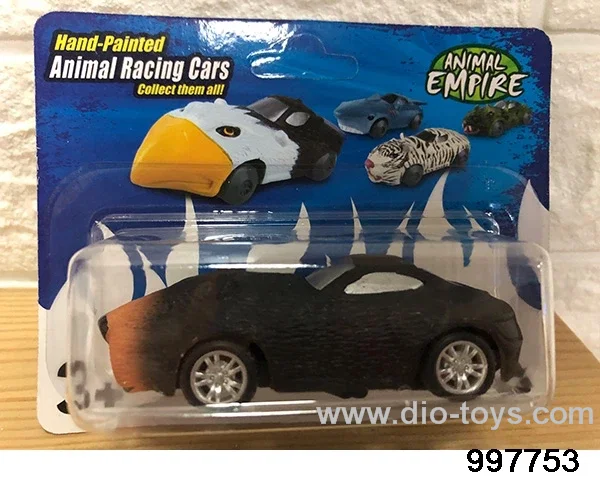 Inertia/rebound animal sports car - black bear in Blister card