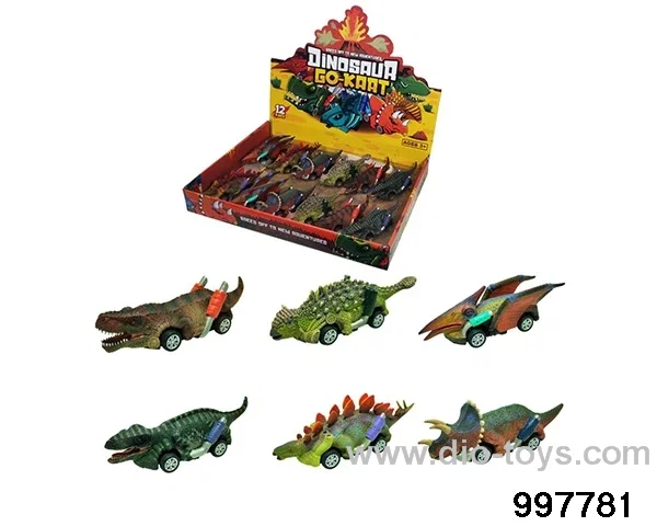 Dinosaur return sports car 12 sets in display box