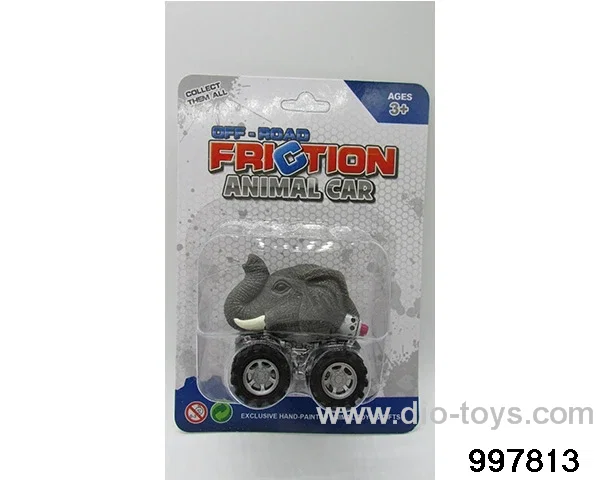 Inertia/return animal cart - elephant in Blister card