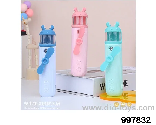 Deer holding spray fan in color box