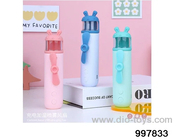 Rabbit holding spray fan in color box