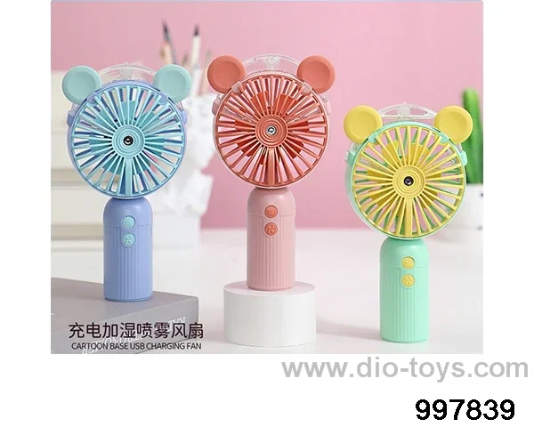 Cute mouse hand-held spray fan in color box