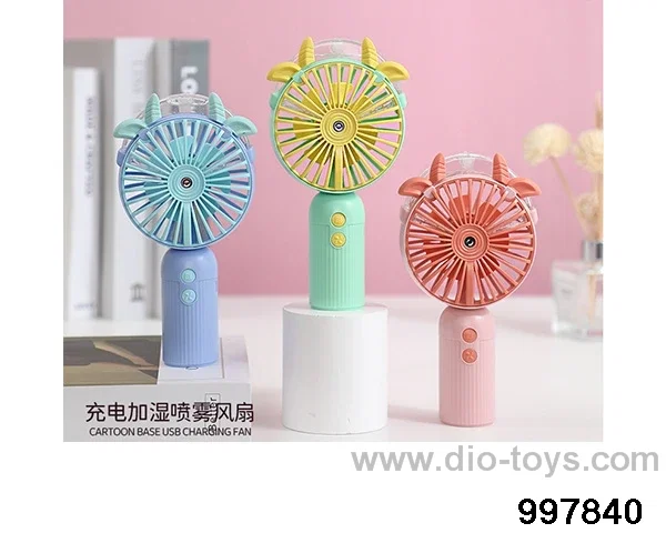 Cute cow handheld spray fan in color box
