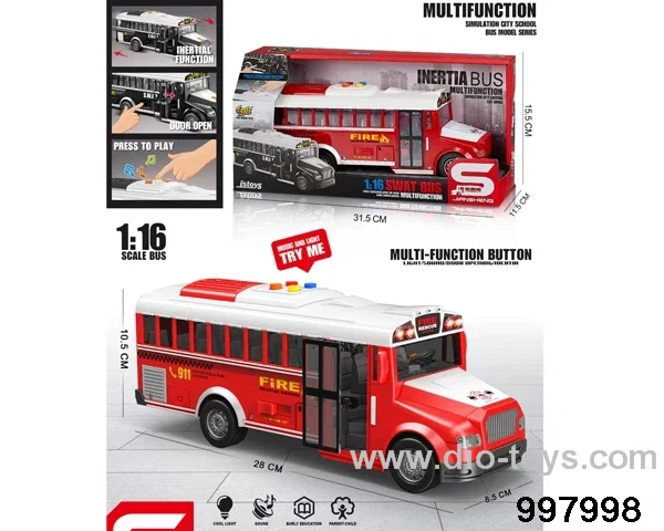 friction fire truck with light/sound