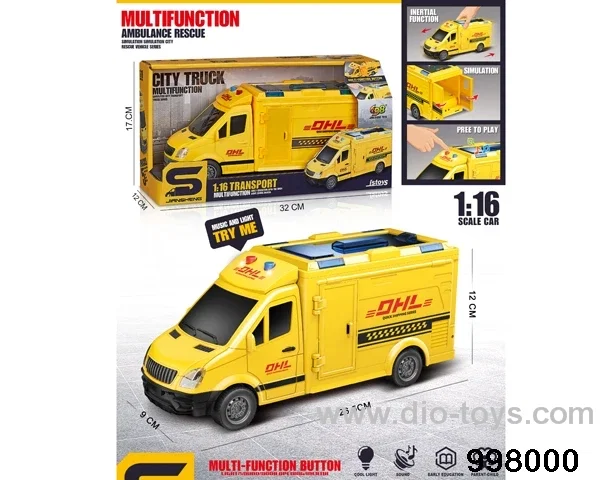 friction mail truck with light/sound