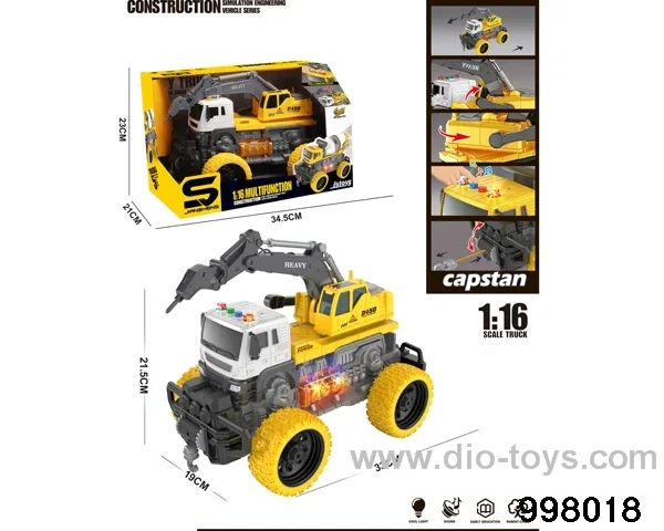 1:16 friction truck with light/music