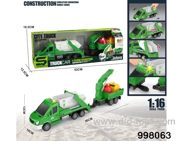 1:16 friction truck with light/music