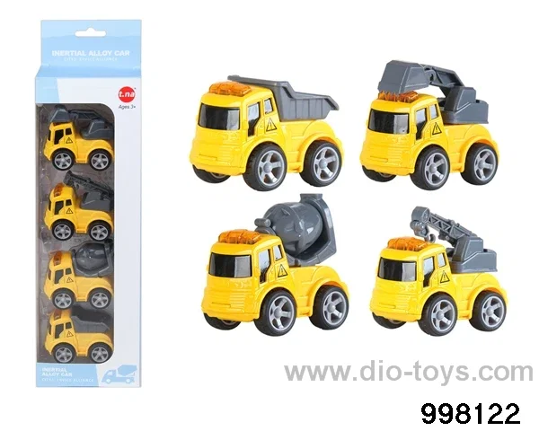 4pcs friction alloy car