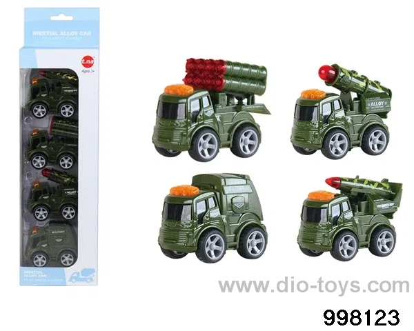 4pcs friction alloy car