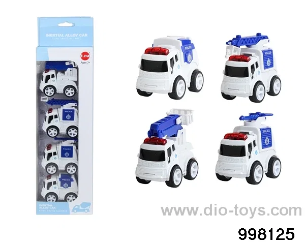 4pcs friction alloy car