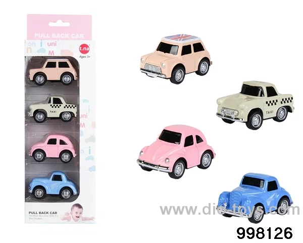 4pcs pull back alloy car