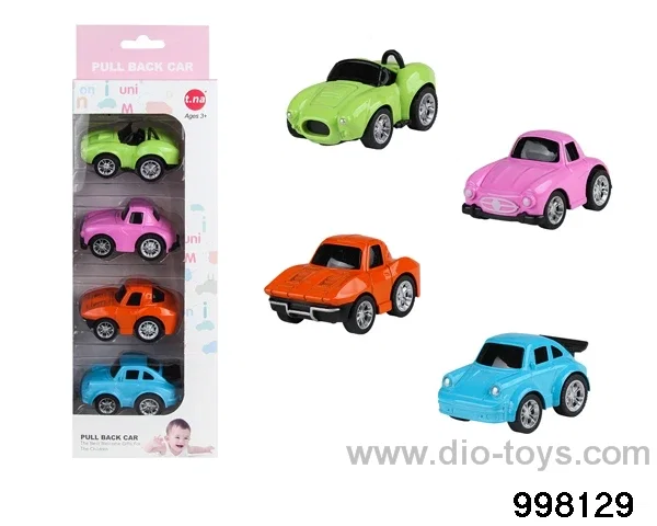 4pcs pull back alloy car