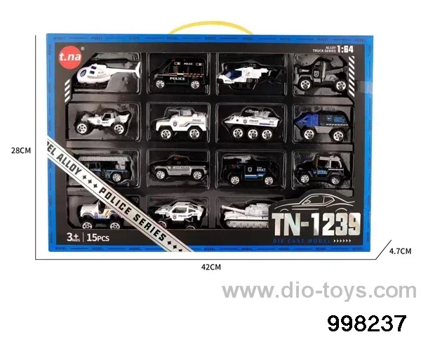 15pcs free wheel alloy car