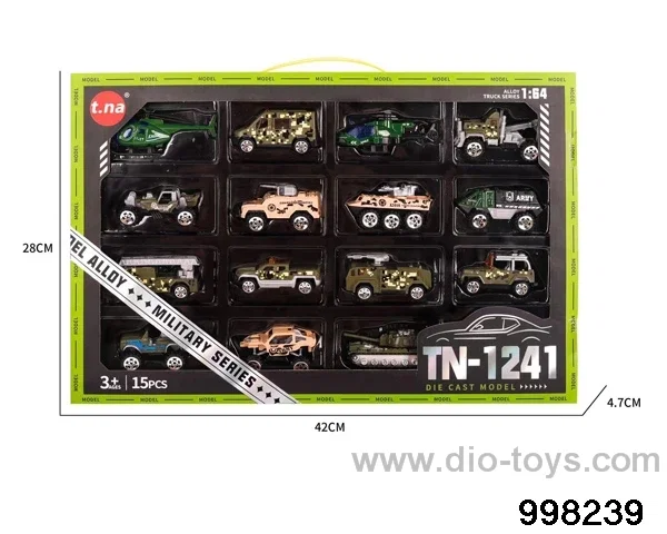 15pcs free wheel alloy car