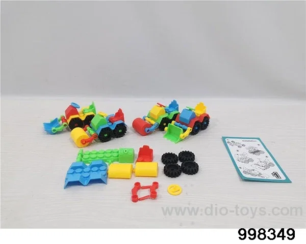 BUILDING BLOCK ENGINEERING VEHICLE in opp bag-2 styles mix