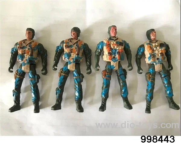 1 12cm soldier, 4 mixed suits in opp bag