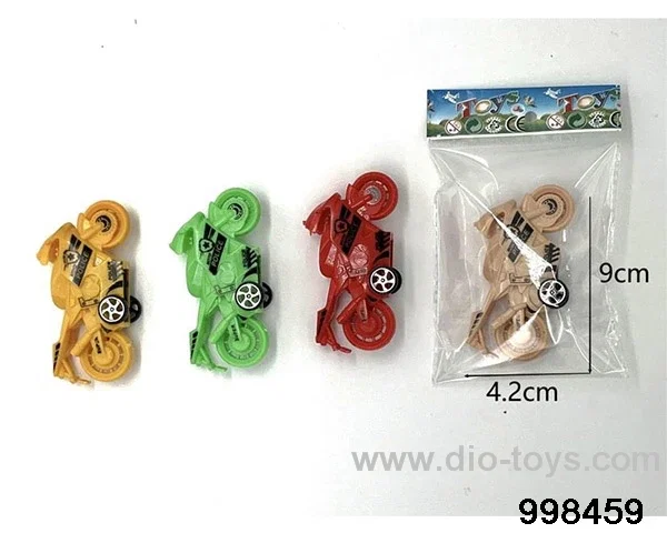 Return force simulation motorcycle 4-color mixed installation in opp bag