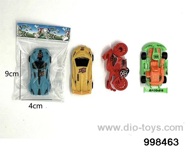 Huili sports car, motorcycle 4 mixed in opp bag