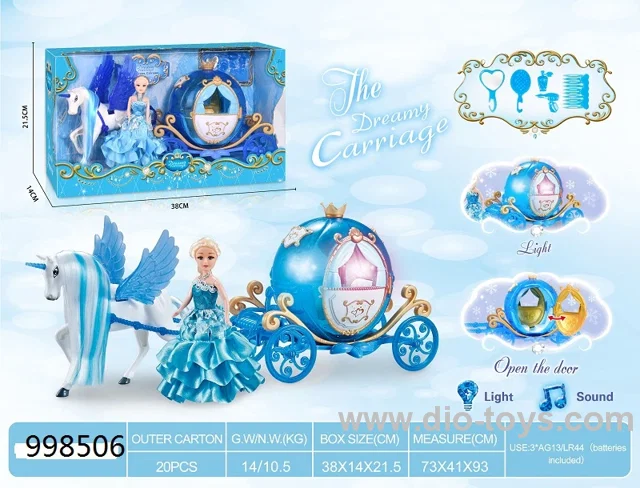 STATIC PEGASUS PUMPKIN BALL WITH PRINCESS (BLUE)