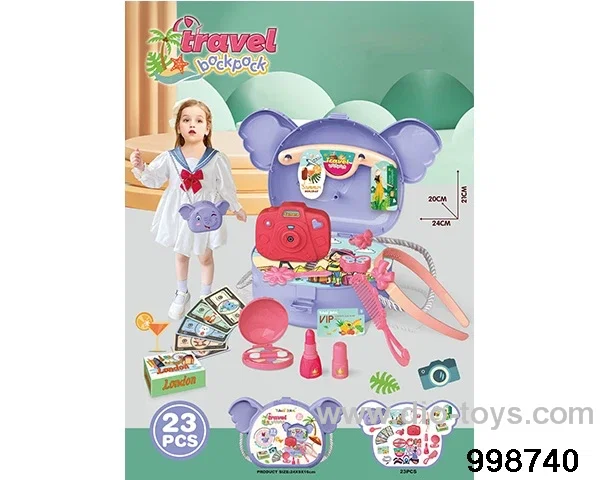 Small flying elephant travel shoulder bag in paper card