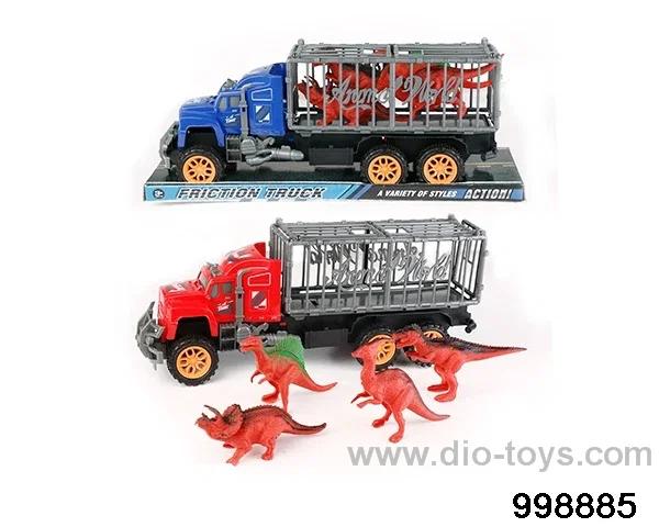 Inertia tow animal blue suit 4 red dinosaurs in PVC cover