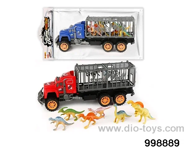 Inertia drag animal blue 7 small dinosaurs in PVC bag