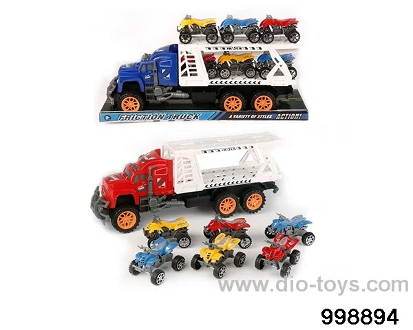 Inertia tractor towing 6 beach motorcycles (double deck) in PVC cover