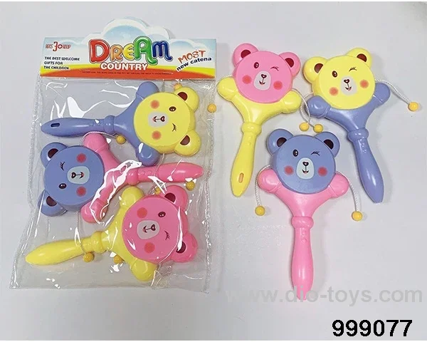 Cartoon rattle in PP bag with header