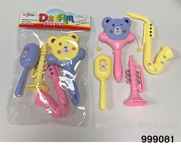 Cartoon baby music suit in PP bag with header