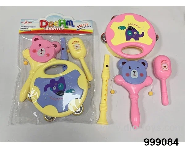 Cartoon baby music suit in PP bag with header