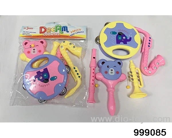 Cartoon baby music suit in PP bag with header