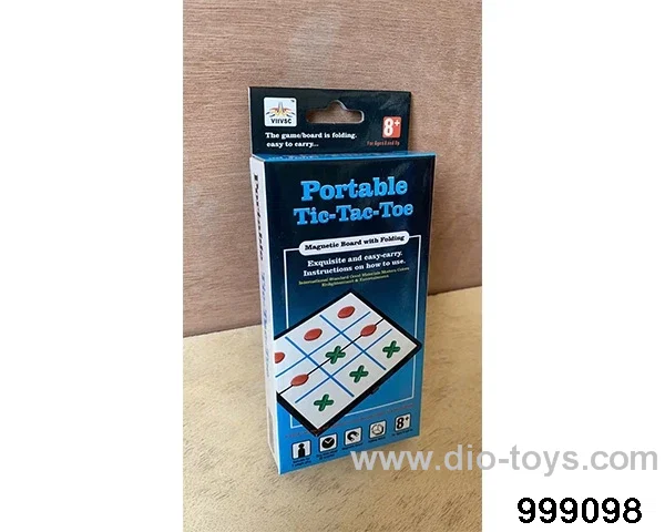 Folding magnetic checkers in color box
