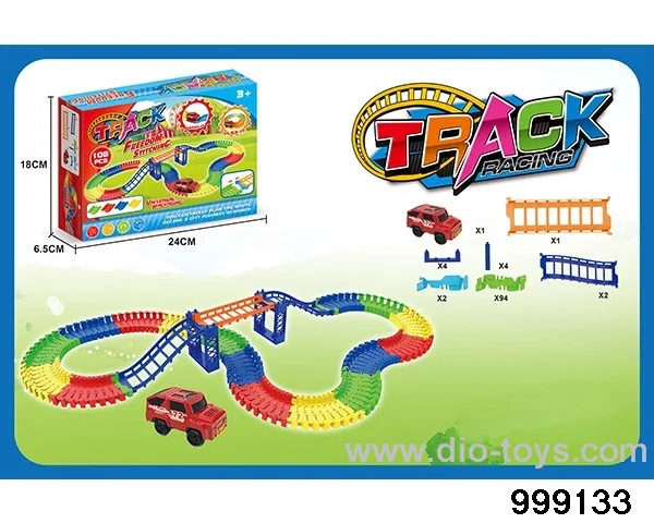 Double-layer electric rail car in color box